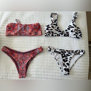 Two SHEIN two piece bathing suit bikinis sz S